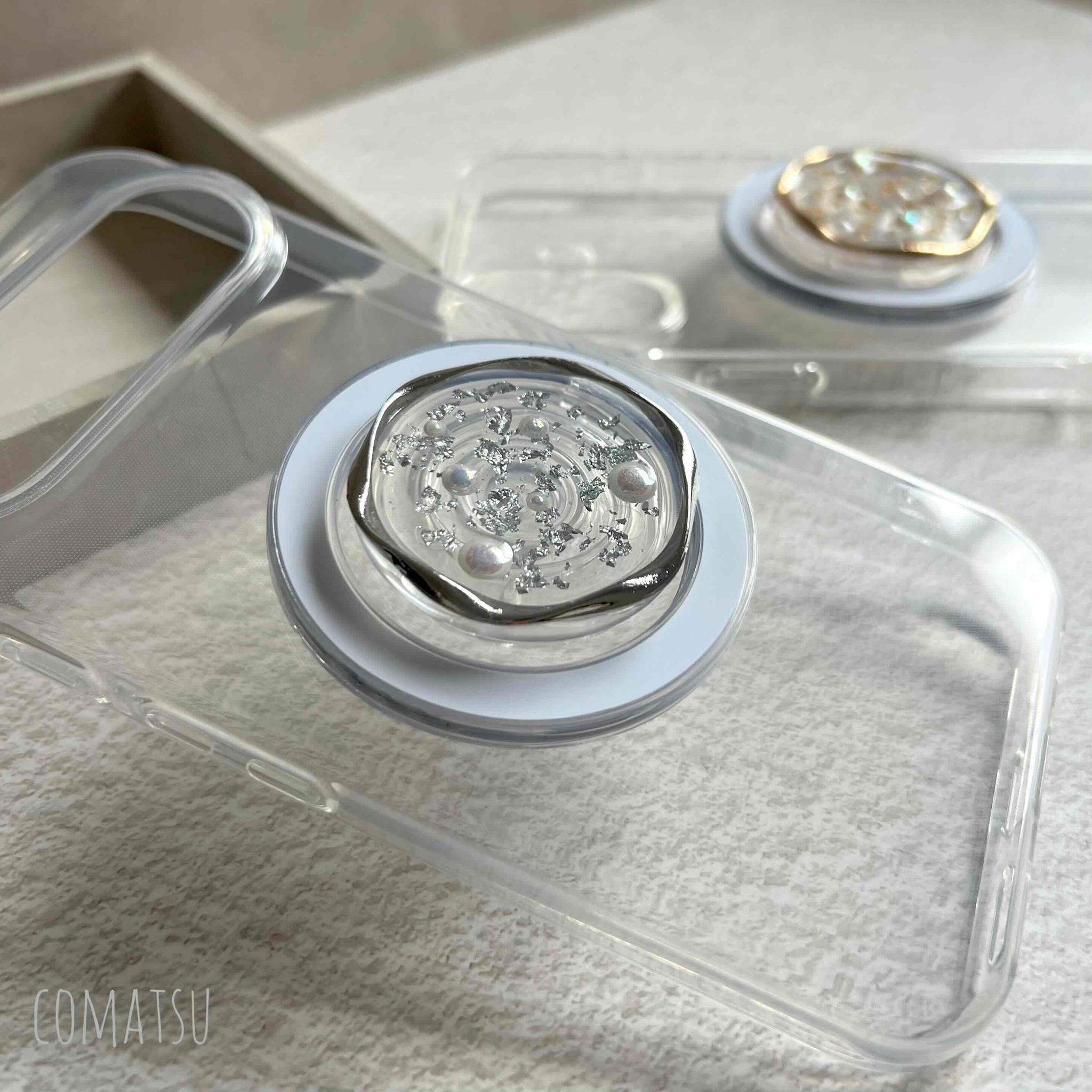 大人ニュアンス仕立て.゜ マグネットグリップソケット+MagSafeスマホケース SET モバイルカバー | 2枚目